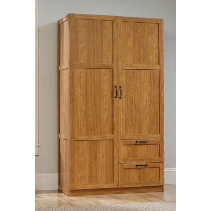 FaFurn - Bedroom Wardrobe Cabinet in Medium Oak Finish