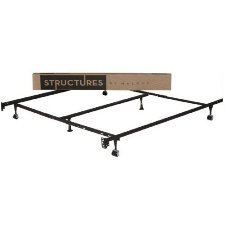 FaFurn - Adjustable 6 Legs Bed Frame in Metal