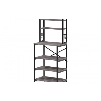 FaFurn - Modern Metal Wood Kitchen Baker'S Rack Shelf Microwave Stand