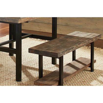 FaFurn - Modern Industrial Style Wood and Metal Accent Bench