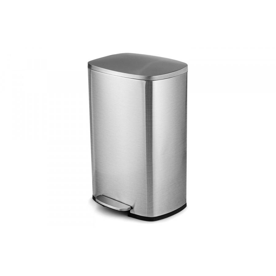 FaFurn - 13-Gallon Modern Stainless Steel Kitchen Trash Can with Foot Step Pedal Design