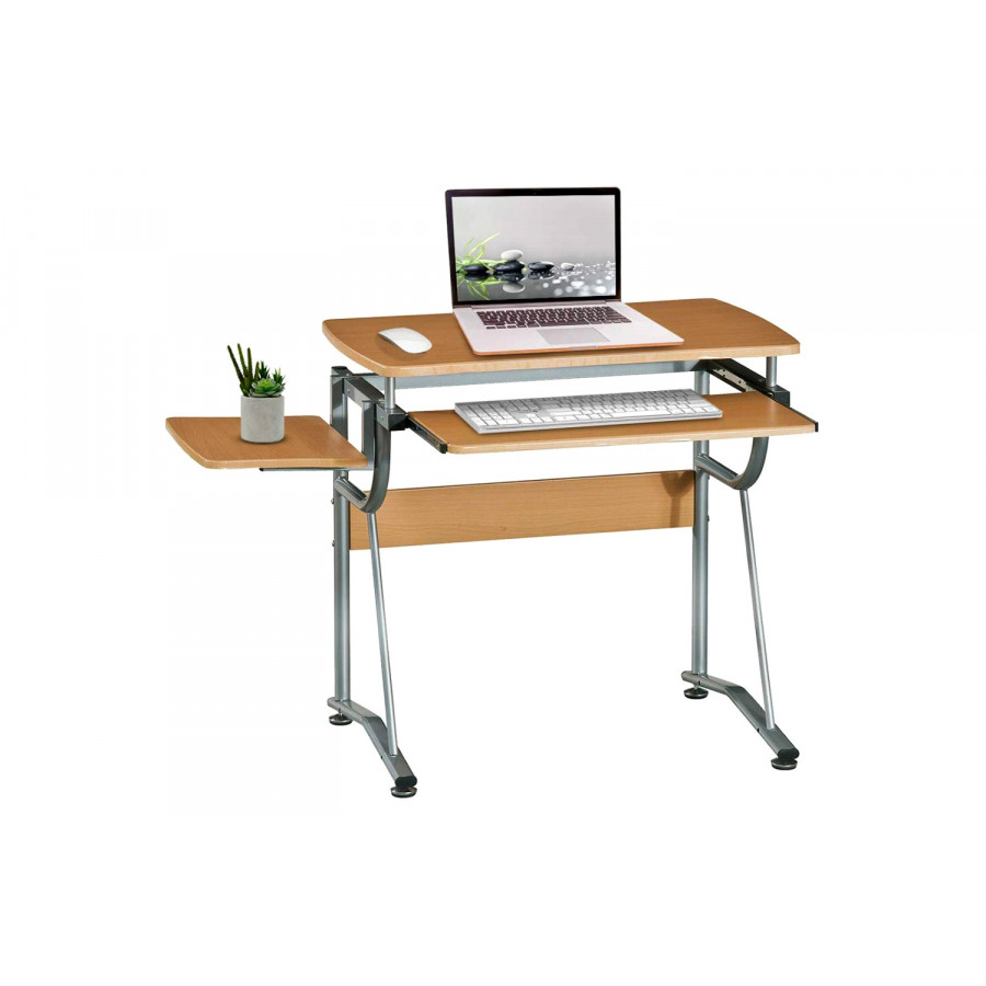 FaFurn - Compact Contemporary Computer Desk in Light Cherry Finish
