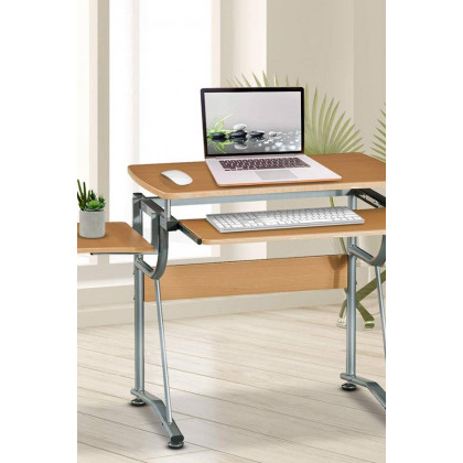 FaFurn - Compact Contemporary Computer Desk in Light Cherry Finish