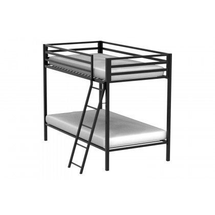 FaFurn - Modern Metal Bunk Bed Frame with Ladder (TOTMBBMAP223915)