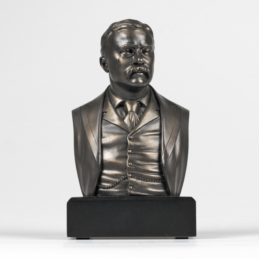 FaFurn - Theodore Roosevelt Bust Statue in Bronze