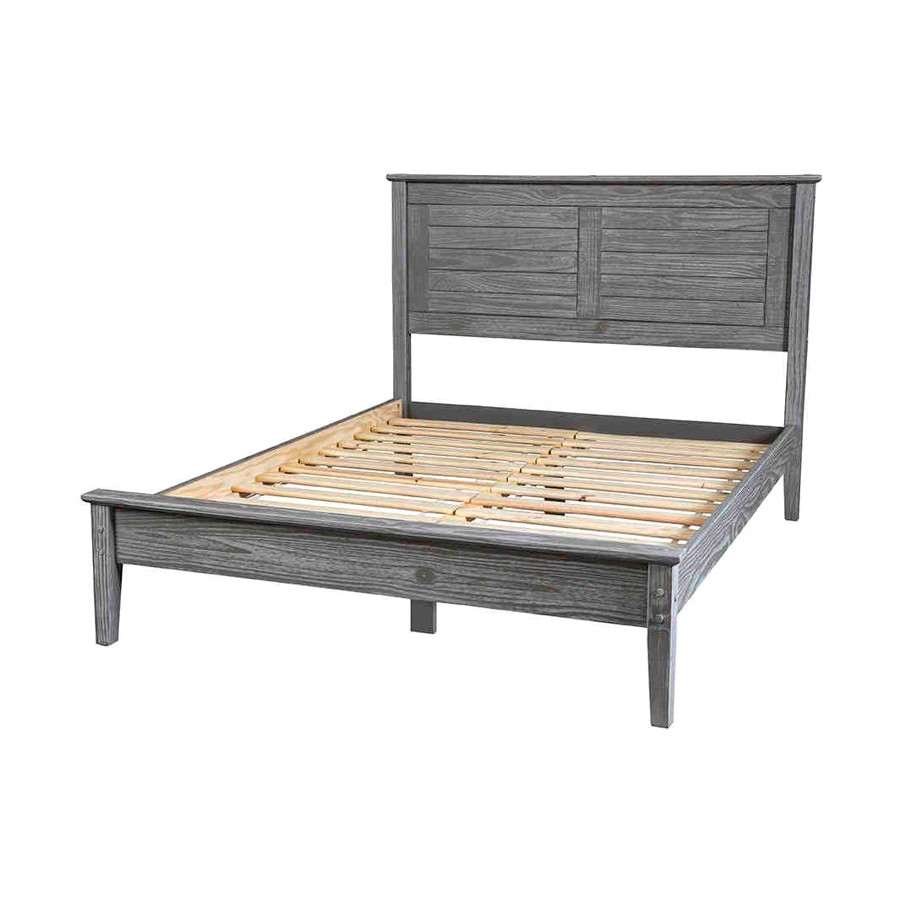 FaFurn - Farmhouse Twin Size Platform Bed  in Gray, Wood