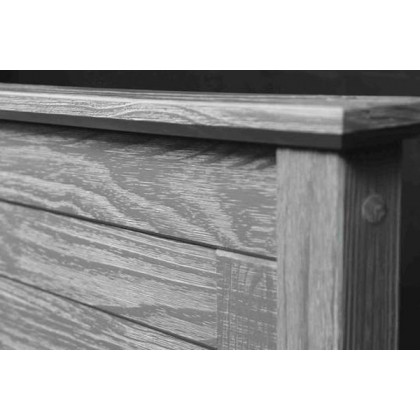 FaFurn - Farmhouse Twin Size Platform Bed  in Gray, Wood