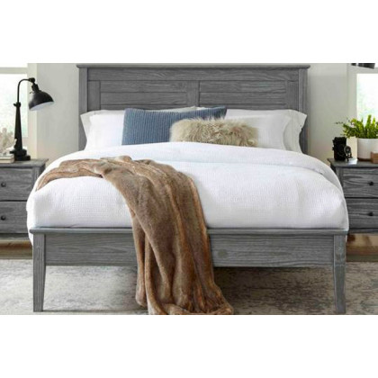 FaFurn - Farmhouse Twin Size Platform Bed  in Gray, Wood