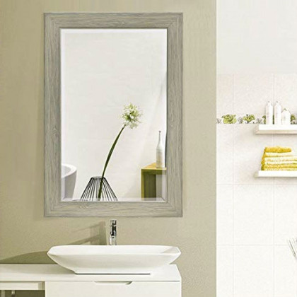 FaFurn - Rectangular Mirror with Wood Frame
