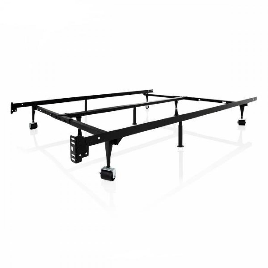 FaFurn - Bed Frame with Rug Rollers and Headboard Brackets in Metal