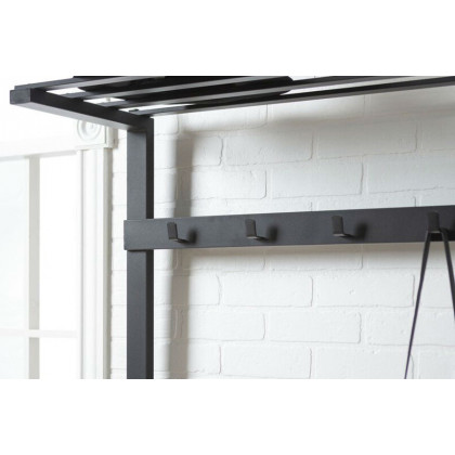 FaFurn Rustic Sturdy Metal Entryway Hall Tree Coat Rack - Gray