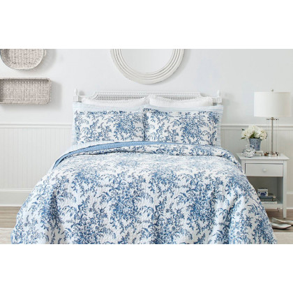 FaFurn - 3 Piece Bed in a Bag Bohemian Floral Cotton Quilt Set