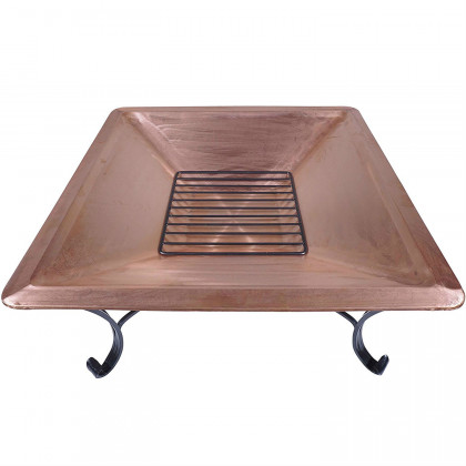 FaFurn - Square Fire Pit with Spark Screen in Steel