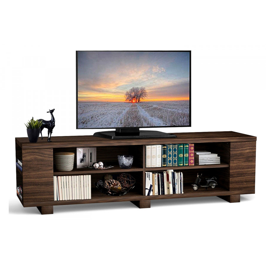 FaFurn - Modern TV Stand in Wood Finish Holds Up