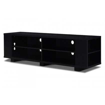 FaFurn Modern TV Stand in Wood Finish Holds Up To 60-Inch TV - Walnut