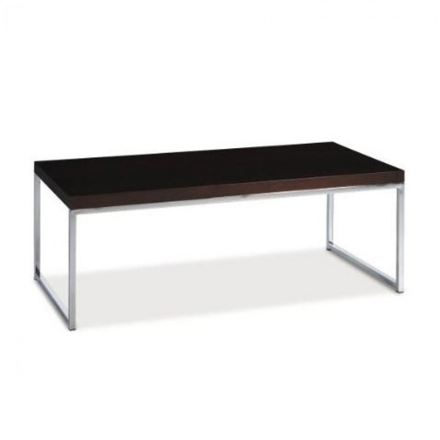 FaFurn - Modern Coffee Table with Chrome Legs/Base in Espresso