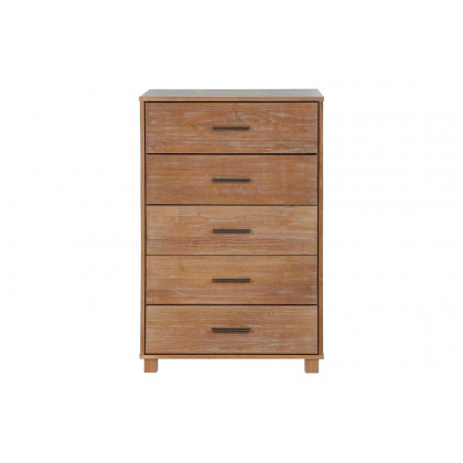 FaFurn - Modern Farmhouse Solid 5 Drawers Chest