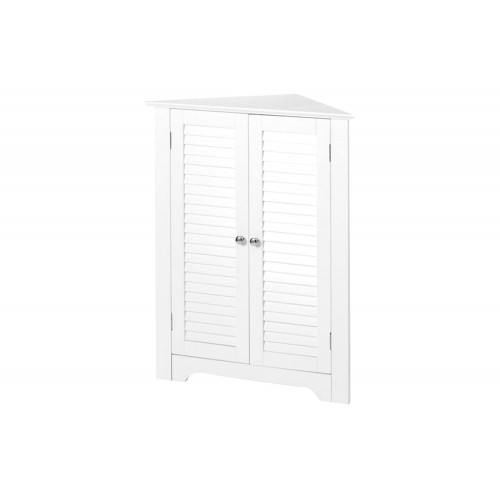 FaFurn Corner 2 Door Space Saving Bathroom Storage Cabinet - White