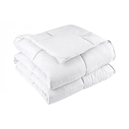 FaFurn Traditional Microfiber Reversible 3 Piece Comforter Set - White, Full/Queen Size