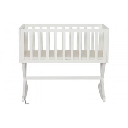 FaFurn - Solid Wood Rocking Baby Glider Cradle with Crib Mattress
