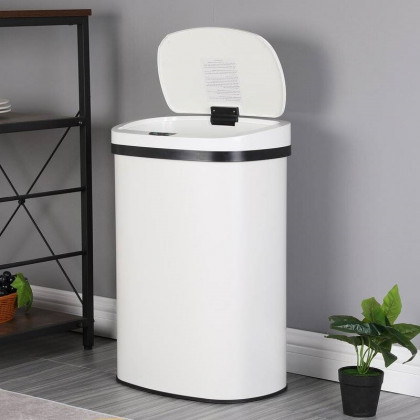 FaFurn - 13 Gallon Trash Can in White