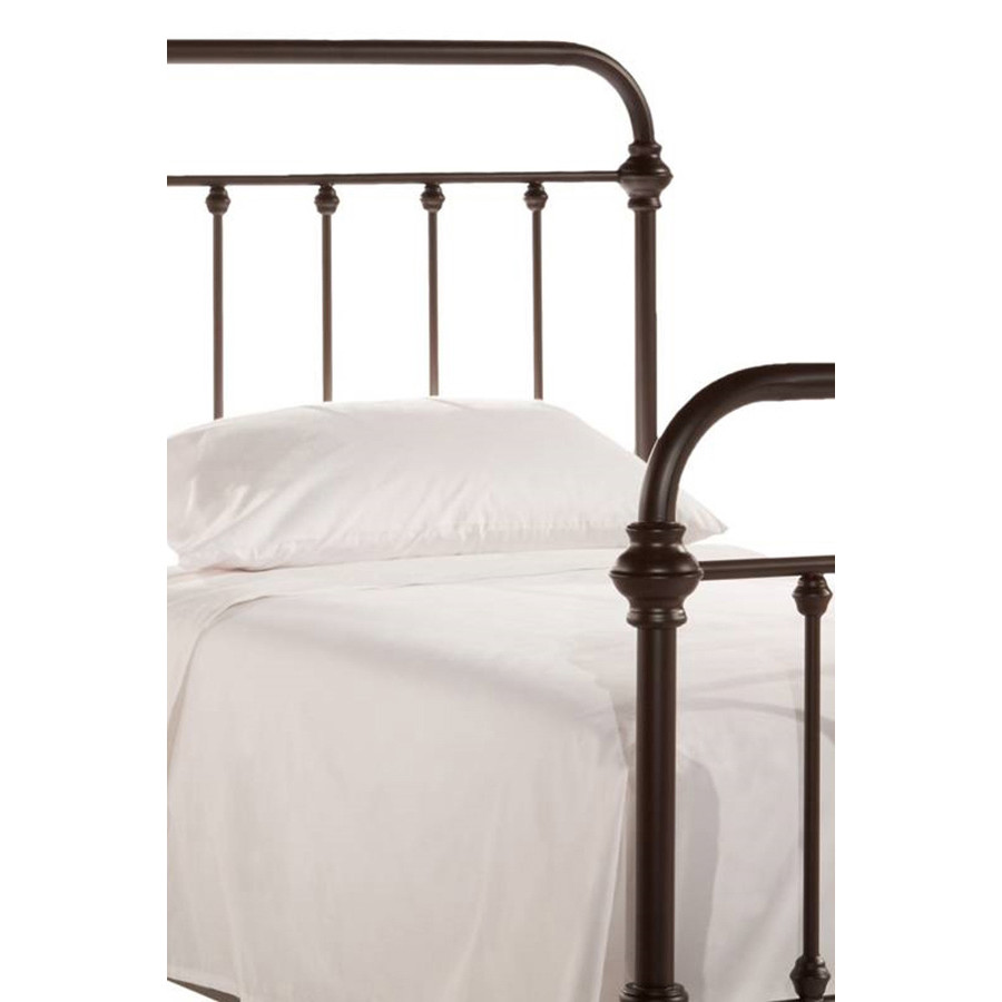 FaFurn - Twin Size Farmhouse Headboard in Rustic Bronze Metal Finish
