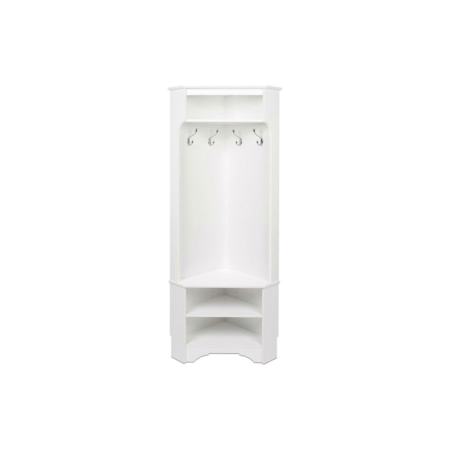 FaFurn Tall Sturdy Entryway Corner Hall Tree - White