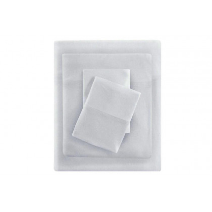 FaFurn Twin Size 4-Piece Jersey Sheet Set - White, Cotton