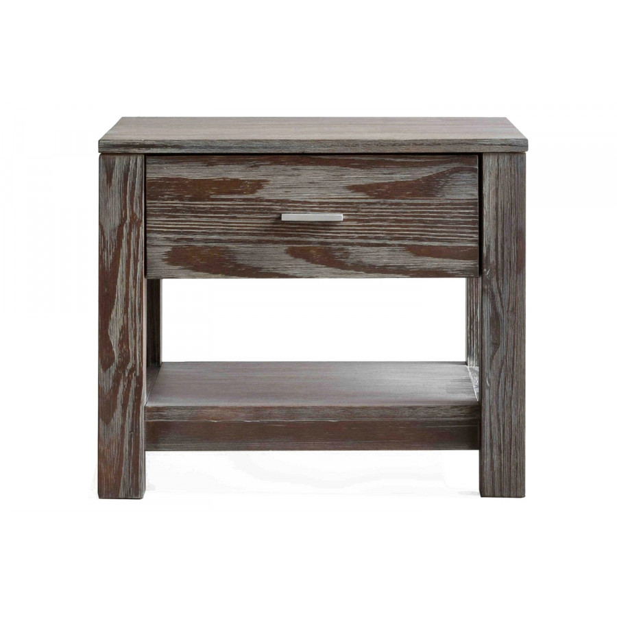 FaFurn Farmhouse Traditional Rustic 1 Drawer Nightstand - Pine