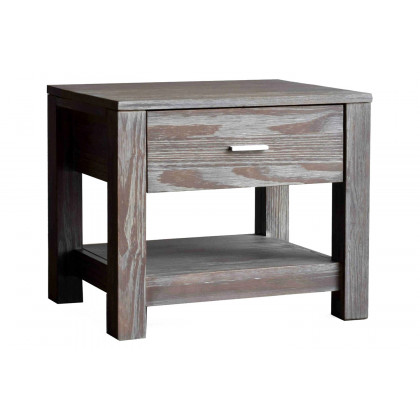 FaFurn Farmhouse Traditional Rustic 1 Drawer Nightstand - Pine