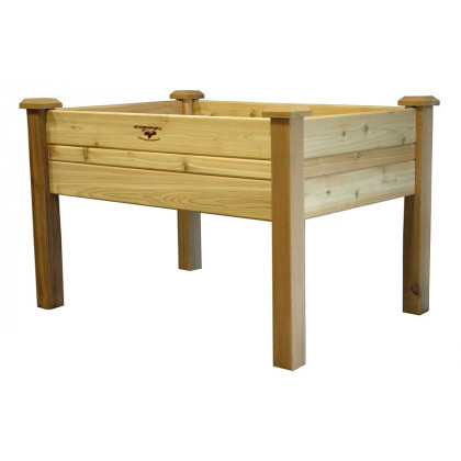 FaFurn - Elevated 2Ft X 4-Ft Cedar Wood Unfinished Raised Garden Bed