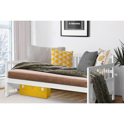 FaFurn Twin Size 2-In-1 Wood Daybed Frame Sofa Bed - White