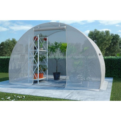 FaFurn - Greenhouse Kit with Heavy Duty Steel Frame and White Pe Cover