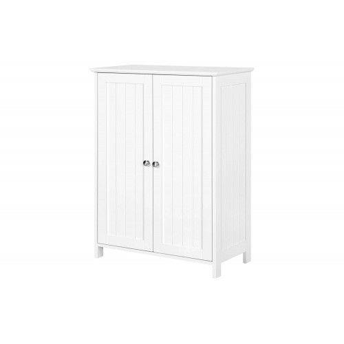 FaFurn Wood 2-Door Freestanding Bathroom Floor Cabinet - White