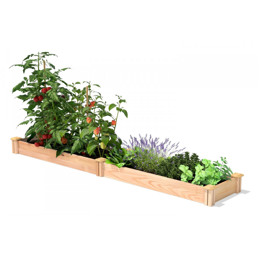 FaFurn Low Profile Cedar Raised Garden Bed - Double