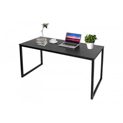 FaFurn - Black Metal Frame Wood Top Modern Home Office Laptop Computer Desk