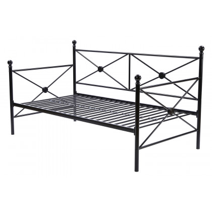 FaFurn - Twin Size Contemporary Daybed and Trundle Set in Black Metal Finish