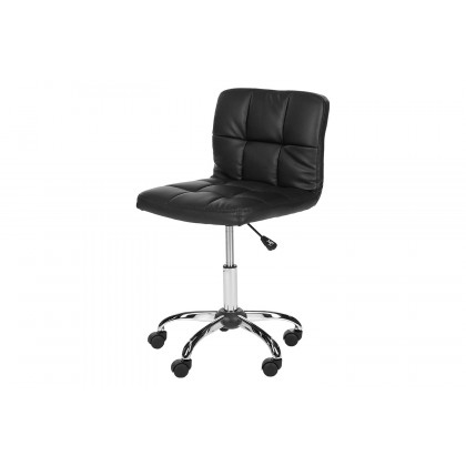 FaFurn - Modern Black Faux Leather Cushion Home Office Desk Chair