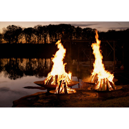 Fire Pit Art Asia 48" Wood Burning - Iron Oxide Patina