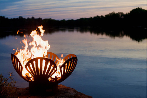 Fire Pit Art™ Barefoot Beach Wood Burning - Iron Oxide Patina