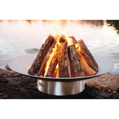 Fire Pit Art Bella Vita 46" Wood Burning - Stainless Steel
