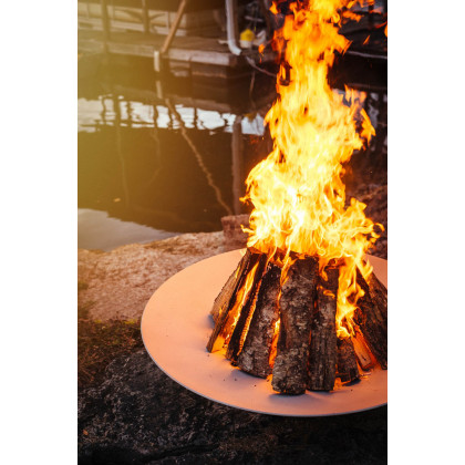 Fire Pit Art Bella Vita 70" Wood Burning - Stainless Steel