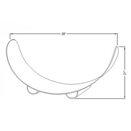 Fire Pit Art Crescent Log Rack - Steel