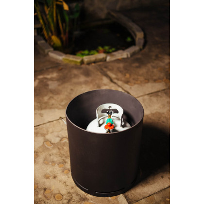 Fire Pit Art Filling Station for Liquid Propane Tank - Painted Black