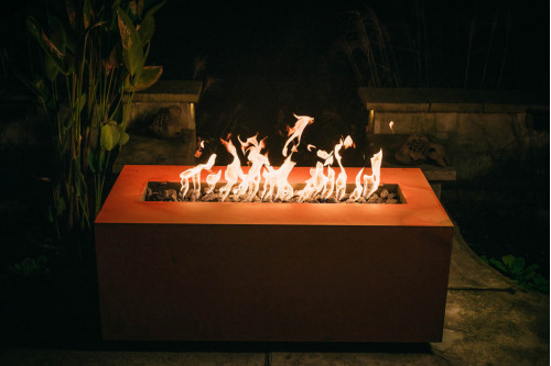 Fire Pit Art™ Linear 36" Natural Gas - Match Lit - Textured Black