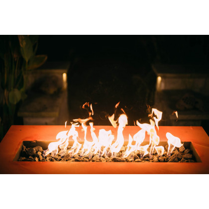 Fire Pit Art Linear 36" Natural Gas - Match Lit - Silverado