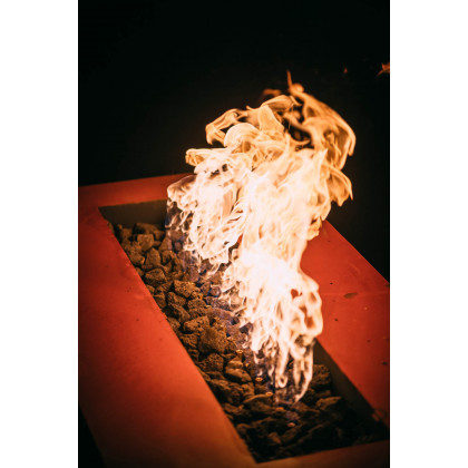 Fire Pit Art Linear 36" Natural Gas - Match Lit - Silverado