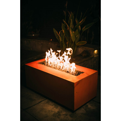 Fire Pit Art Linear 60" Natural Gas - Match Lit - Textured Black