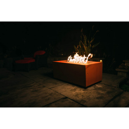 Fire Pit Art Linear 72" Natural Gas - Match Lit - Textured Black