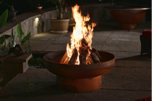 Fire Pit Art™ Low Boy 30" Wood Burning - Iron Oxide Patina